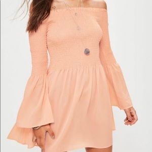 Pink Off The Shoulder Dress